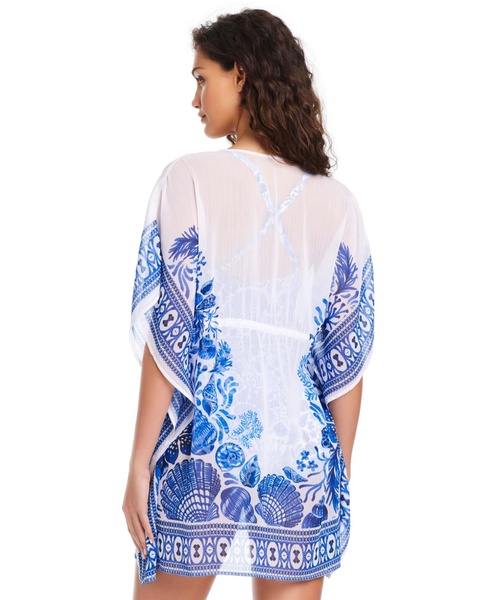 Women's Sea Life V-Neck Caftan Cover-Up