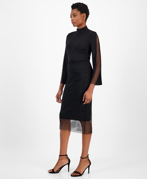 Women's Embellished Pull-On Midi Skirt 