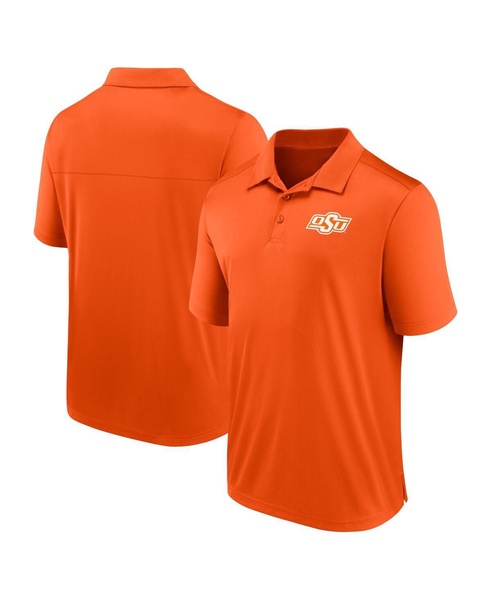 Men's Orange Oklahoma State Cowboys Left Side Block Polo Shirt