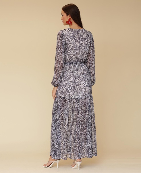 Women's Printed Chiffon Maxi Dress