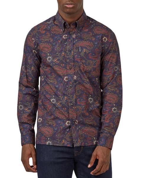Men's Eastern Paisley-Print Shirt 