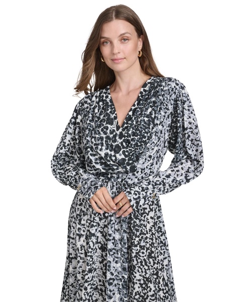Women's Animal-Print Fit & Flare Dress