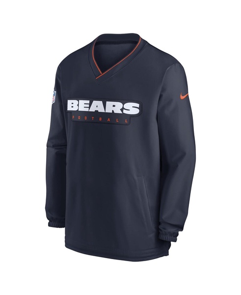 Men's Navy Chicago Bears Sideline Pullover Wind Shirt
