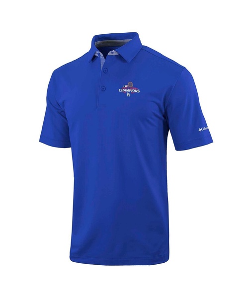 Men's Royal Los Angeles Dodgers 2024 World Series Champions Omni-Wick Even Lie Polo