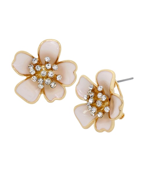 Faux Stone Flower Stud Earrings