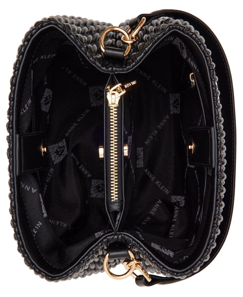 Ruched Quilted Medium Bucket Bag