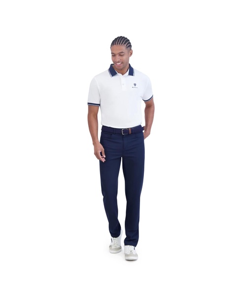 Men's Checker Rib Tech Pique Sports Fit Polo Shirt