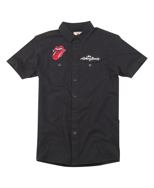 Men's Black Rolling Stones Brew Master Button-Up Shirt