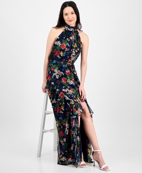 Women's Floral-Print Ruffled Maxi Dress