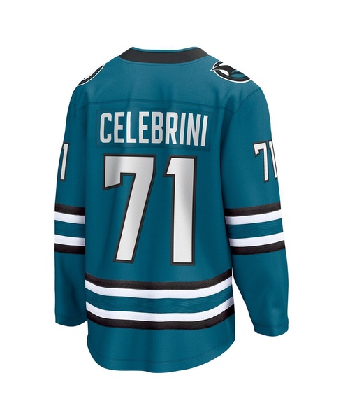 Men's Macklin Celebrini Teal San Jose Sharks Home Breakaway Jersey