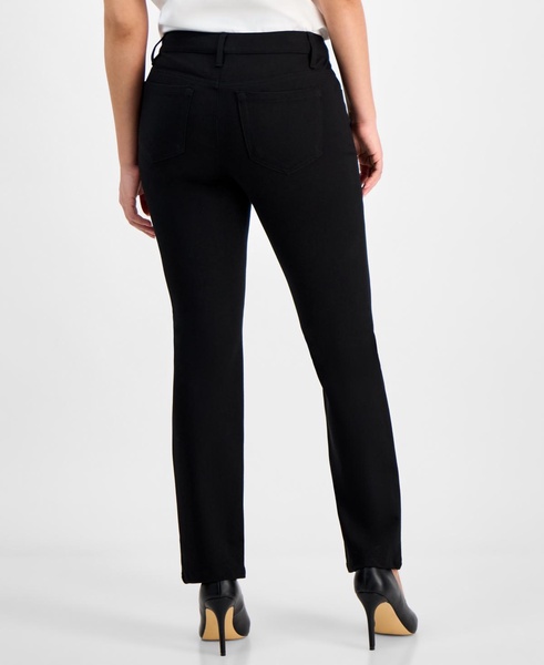 Petite Lexington Mid-Rise Straight-Leg Pants