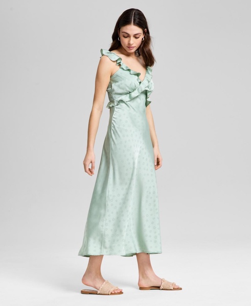 Women's Crisscross Ruffled Slip Dress, Exclusively at Macy's