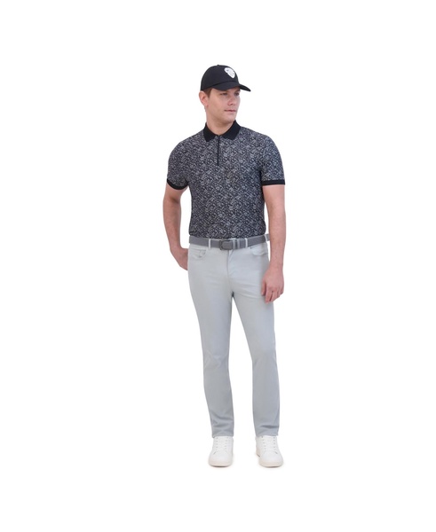 Men's Mono Dots Tech Jersey Sports Fit Polo Shirt