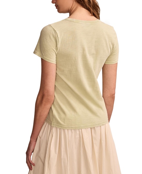 Women's Embroidered Lucky Classic Crewneck Cotton T-Shirt