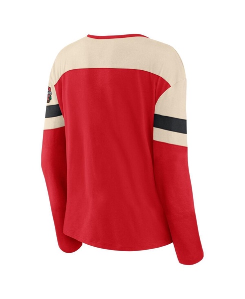 Women's Red Chicago Blackhawks 2025 NHL Winter Classic Frozen Long Sleeve Notch Neck T-Shirt