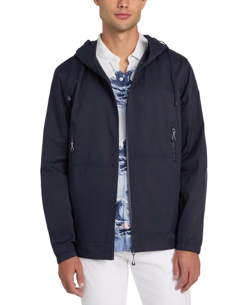 Men's Water Resistant Tech Stretch Hooded Windbreaker