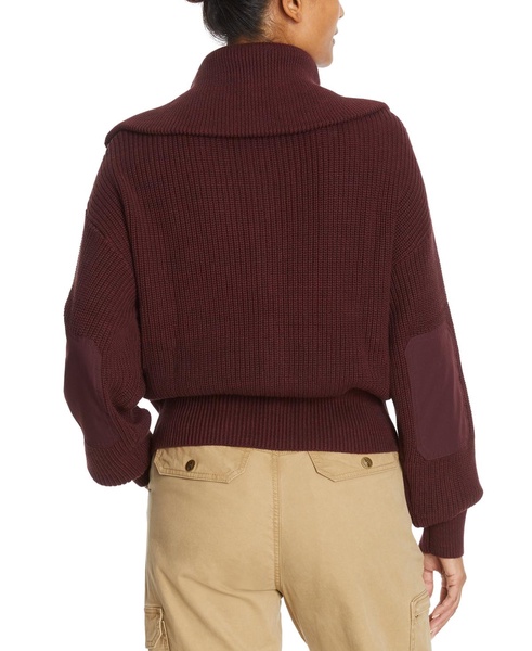 Women's Funnel-Neck Zippered Sweater