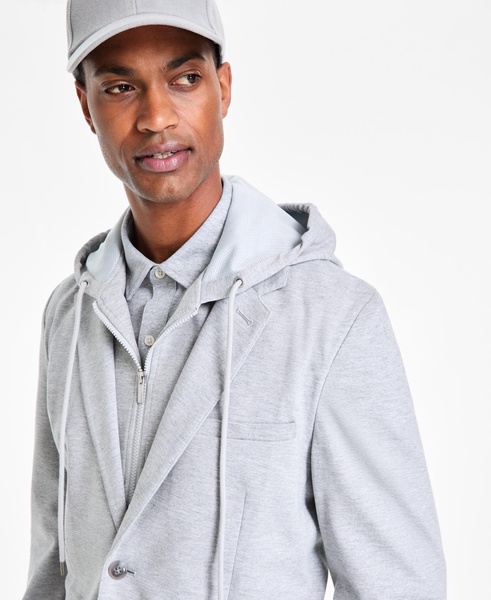 Men's Modern-Fit Knit Hooded Blazer, Exclusively at Macy's
