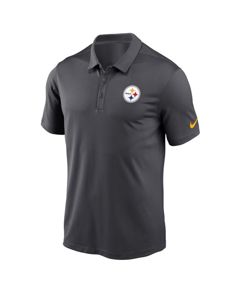 Men's  Anthracite Pittsburgh Steelers Franchise Team Logo Performance Polo