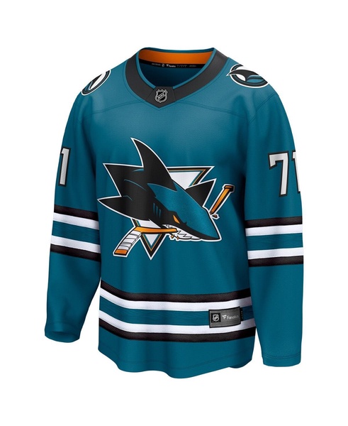 Men's Macklin Celebrini Teal San Jose Sharks Home Breakaway Jersey