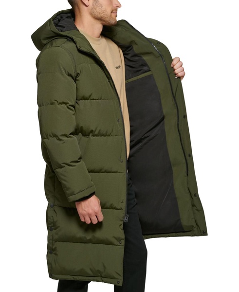 Men's Quilted Extra Long Parka Jacket
