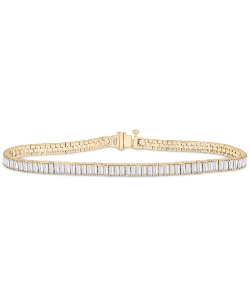 Nano Emerald Color Baguette Tennis Bracelet (3 ct. t.w.) in Gold Vermeil (Also in Nano White Sapphire Color, Nano Ruby Color, & Nano Blue Sapphire Color), Created for Macy's