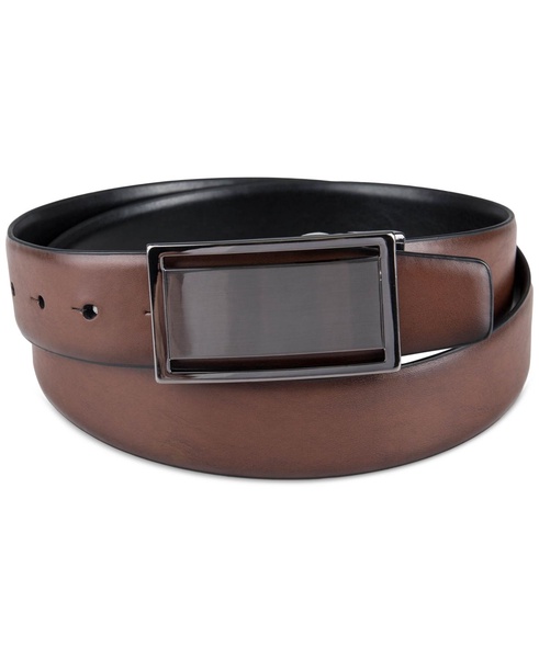 Men's Reversible Cut-Out Plaque Belt, Created for Macy's