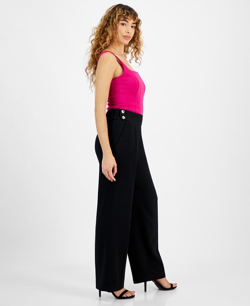Women's Crepe Pull-On High-Rise Pants, Created for Macy's 