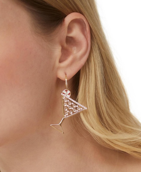 BY NADRI Gold-Tone Crystal Stone Peppermint Cosmo Drop Earrings