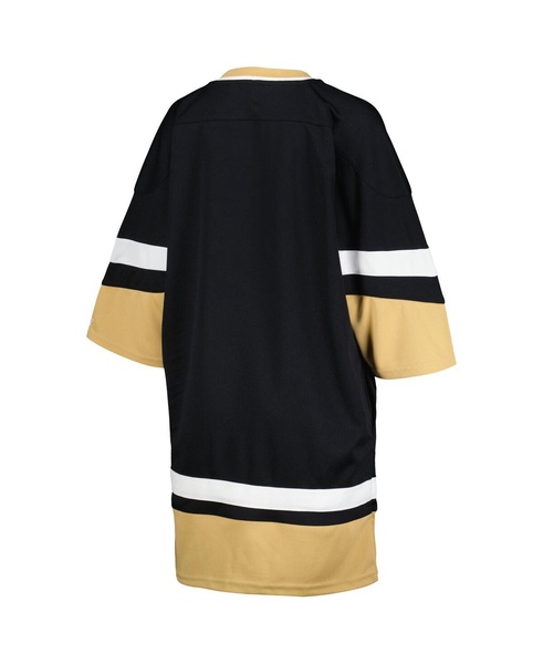 Women's Black Vegas Golden Knights Hurry-Up Offense Boxy V-Neck Half-Sleeve Sneaker Dress
