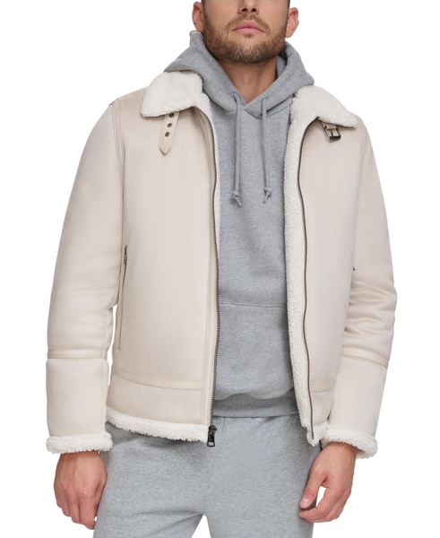 Men's Classic Faux Shearling B-3 Bomber Jacket