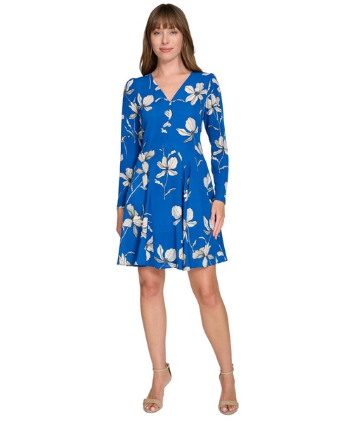 Women's Floral-Print Fit & Flare Dress