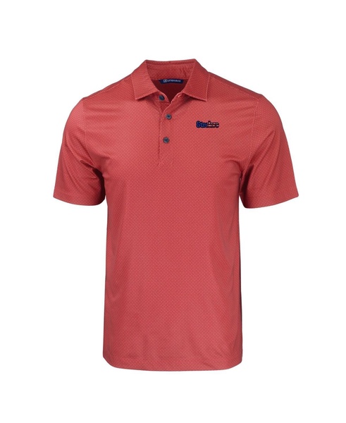 Men's Red Pittsburgh Steelers Americana Pike Eco Tonal Geo Print Stretch Polo