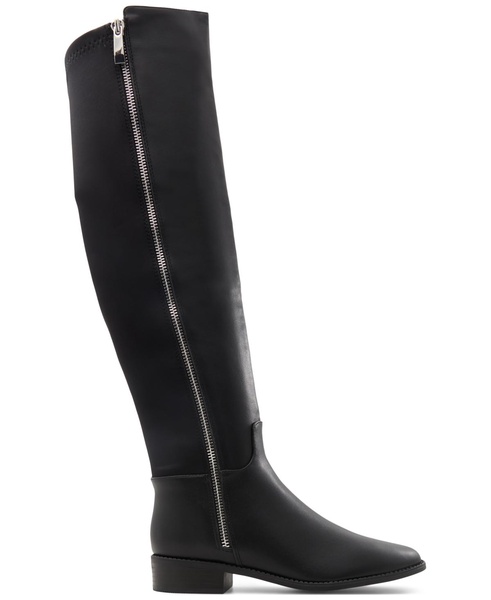 Women's Aahliyah Almond-Toe Knee-High Zip Boots
