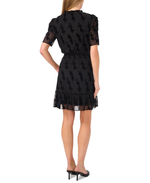 Women's Puff-Sleeve Smocked-Waist Dress