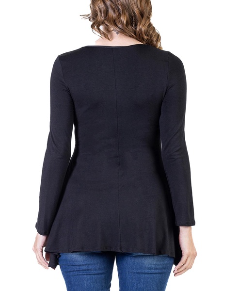 Women's Long Sleeve Swing Style Flare Tunic Top