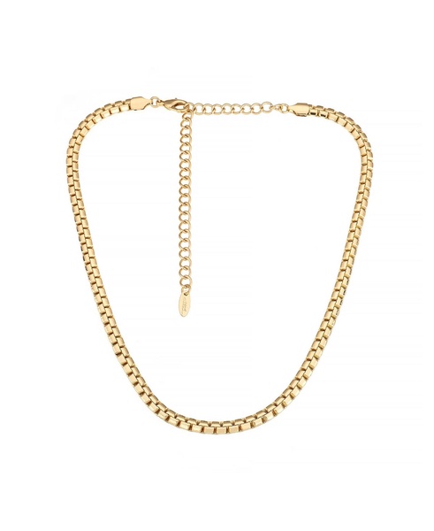 Single Rolo Chain 18K Gold Plated Necklace
