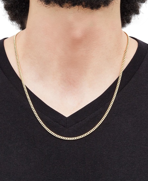 Miami Cuban Link 22" Chain Necklace (3mm) in 14k Gold