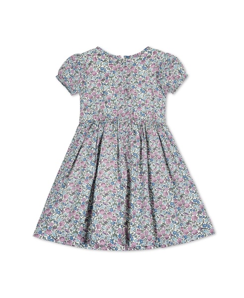 Toddler Girls Organic Ruffle Edge Puff Sleeve Dress
