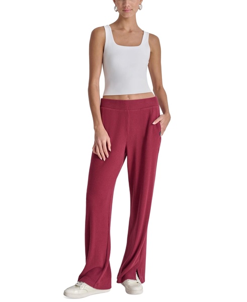Women's Brushed Rib-Knit Straight-Leg Pants