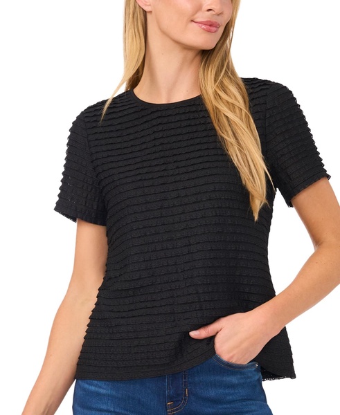 Women's Ruffled Short-Sleeve Knit Top