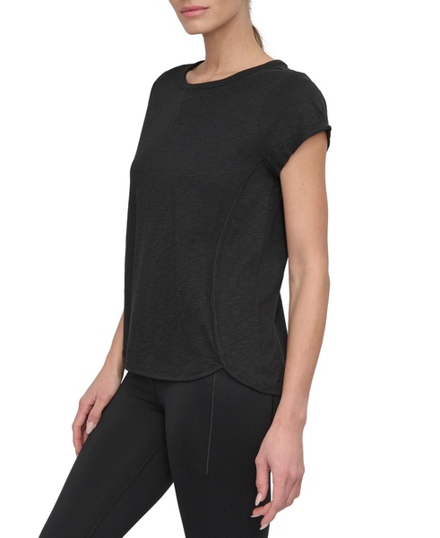 Women's V-Inset Roll-Sleeve T-Shirt