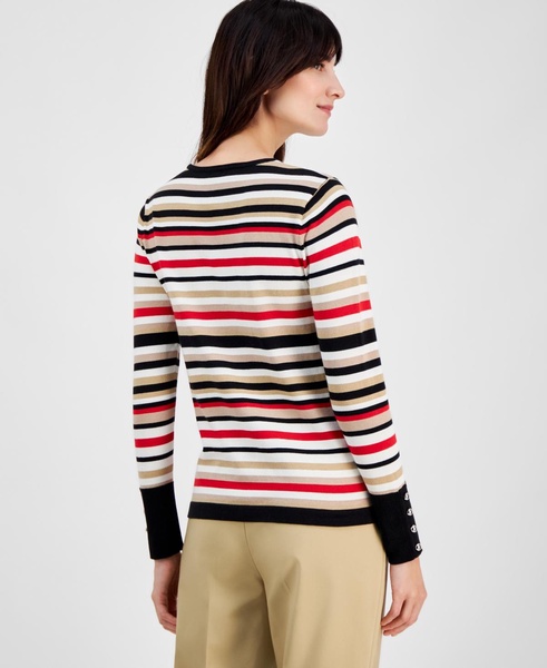Women's Boat-Neck Striped Sweater