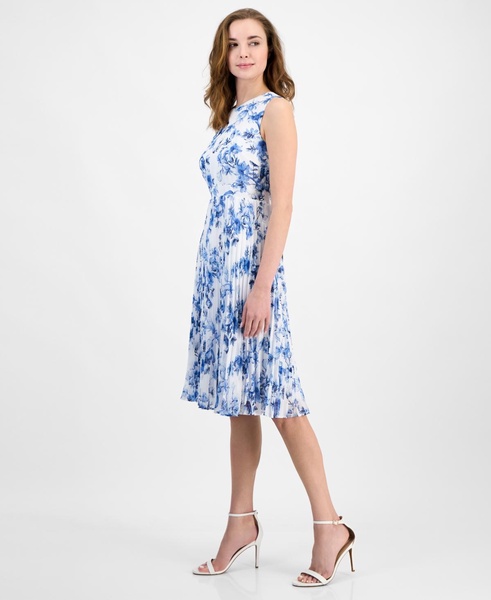 Women's Sleeveless Floral Fit & Flare Dress