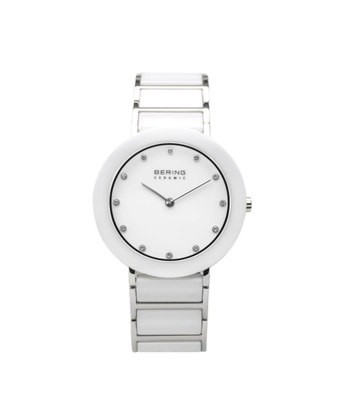 Ladies Ceramic Bezel and Smooth Link Watch