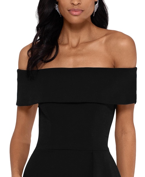 Petite Off-The-Shoulder Mermaid Gown