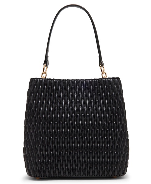 Ruched Quilted Medium Bucket Bag