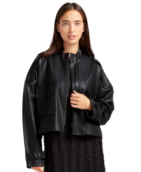 Women's Reload Draped Leather Look Jacket