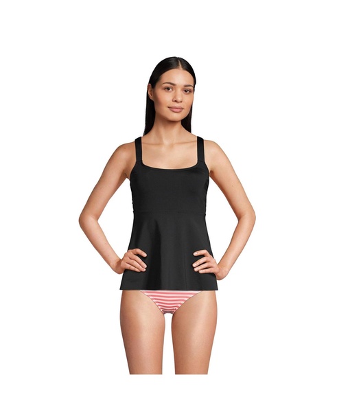 Women's Adjustable Scoop Neck Flutter Tankini Top