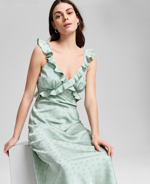 Women's Crisscross Ruffled Slip Dress, Exclusively at Macy's